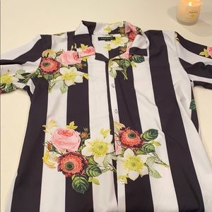 Button up floral shirt
